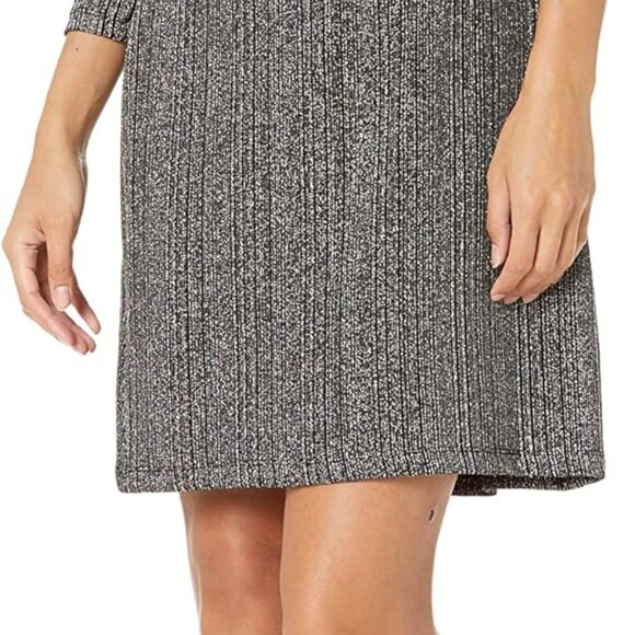 Tommy Hilfiger Shift Dress- Silver and Black NWT 14- Fun and Comfortable! - Picture 2 of 4
